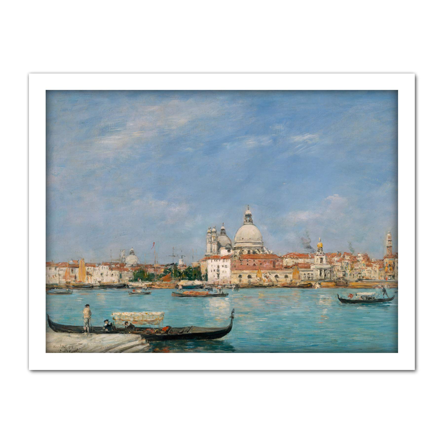 Eugene Louis Boudin Venice Large Framed Art Print Poster Wall Decor 18x24