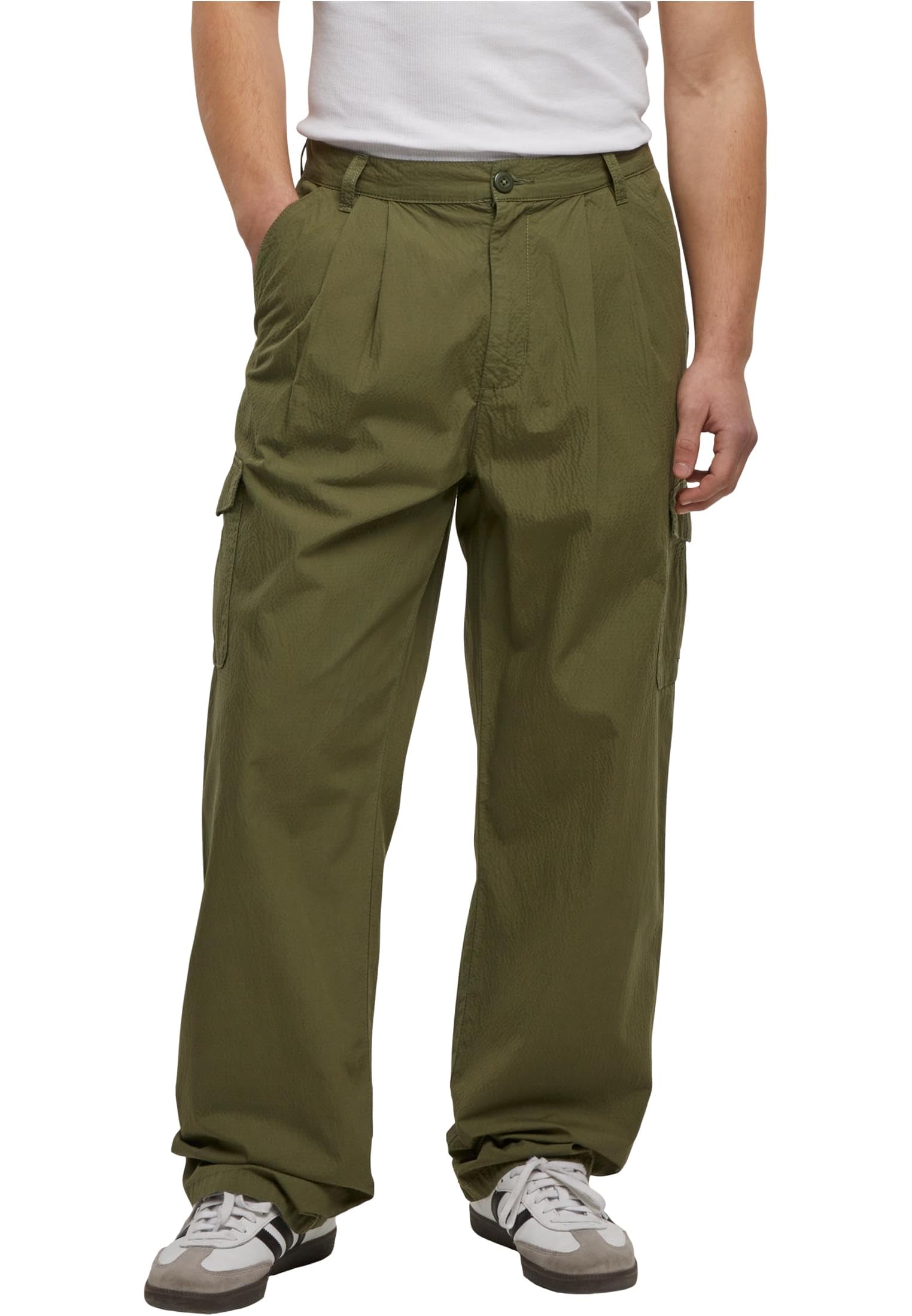 Urban Classics Cargohose Wide Pleated Cargo Pants (1-tlg)