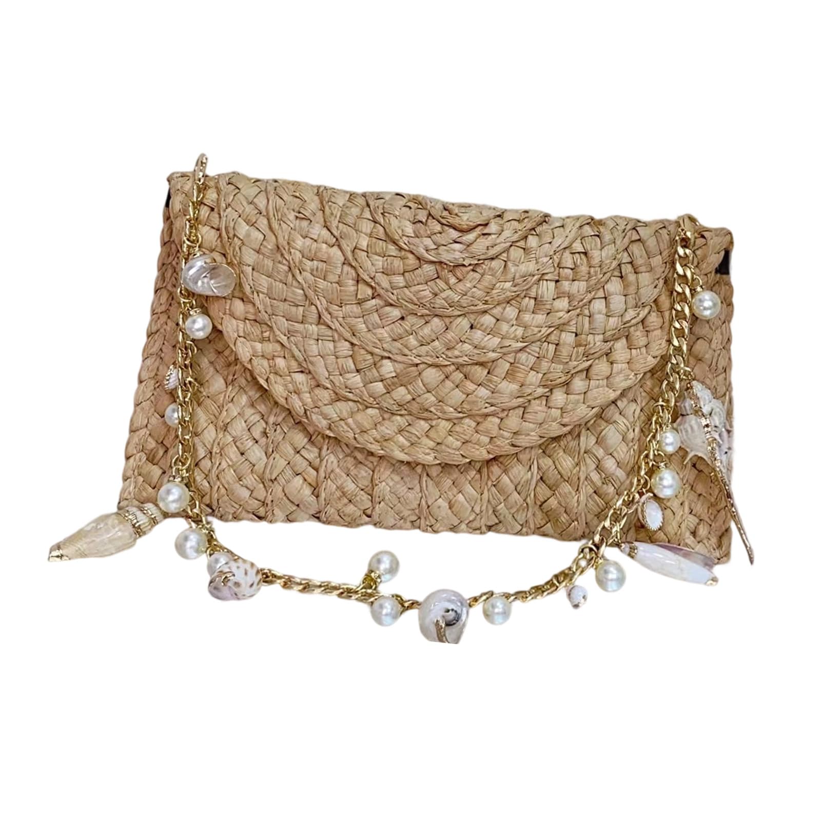 Borsa a tracolla contemporanea Borsa sottobraccio in lino cotone con scomparti organizzativi Borsa a tracolla intrecciata a mano elegante per trasporto quotidiano