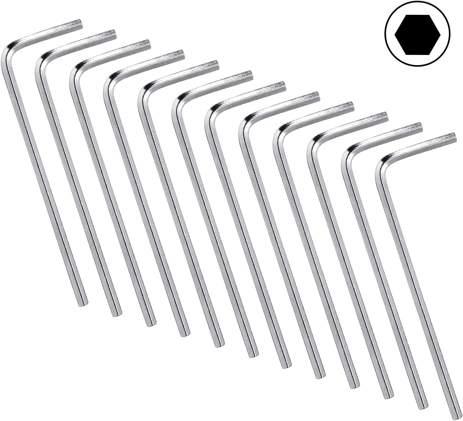 Bivethoi 20PC 2mm L-Shaped Hex Key Wrench Set, Metric Allen Key Hex Spanner Tool