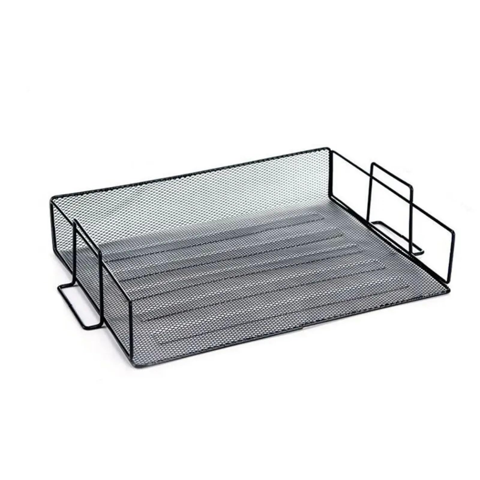 Bandeja Para Cartas Estante de almacenamiento de archivos de una sola capa, estante apilable for documentos de escritorio, organizador de bandeja for cartas A4, ahorro de espacio Para Documentos(Black