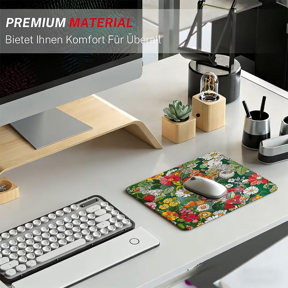 Podkładka pod mysz 320x260x3mm, wodoodporna podkładka pod mysz z antypoślizgową gumową podstawą i przeszytymi krawędziami, przenośna podkładka pod mysz, nowoczesny design, podkładka pod mysz do