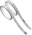 2 Packs 1/2-Inch Self-Adhesive Measuring Tape, 78 Inch or 200cm Peel and Stick Tape Measure, Imperial and Metric Scales, Left-Right Reading Ruler Tape for Workbench, Table Saw, Drafting Table, White
