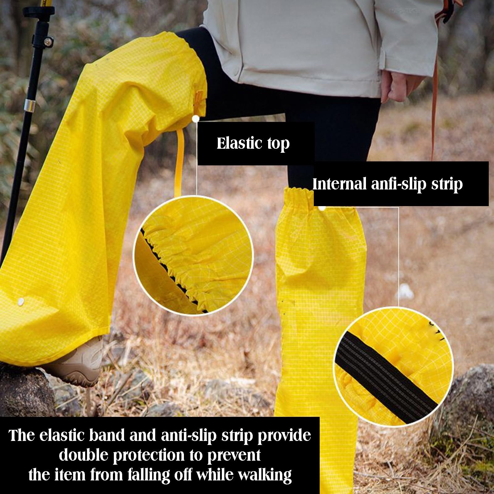 Genérico Polainas For Senderismo, For Nieve Con Bolsa De Almacenamiento, Ajustables Y Ligeras For Caza, Montañismo(Color5,M)