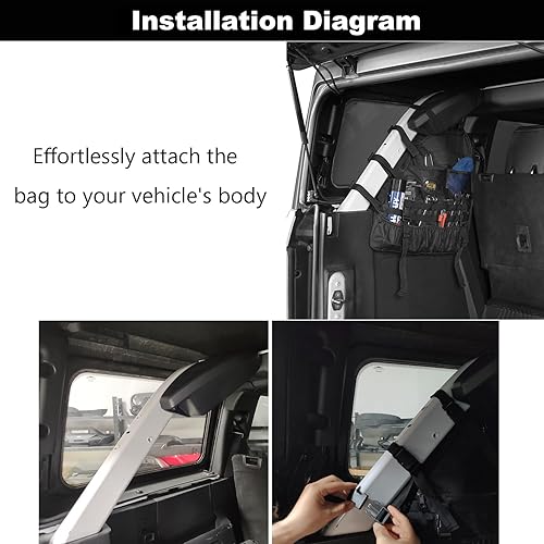 Miniatura 9 de Hooke Road Bronco - Bolsa de carga con múltiples bolsillos para Ford Bronco 2021, 2022, 2023, 2024, accesorios de 4 puertas, pares