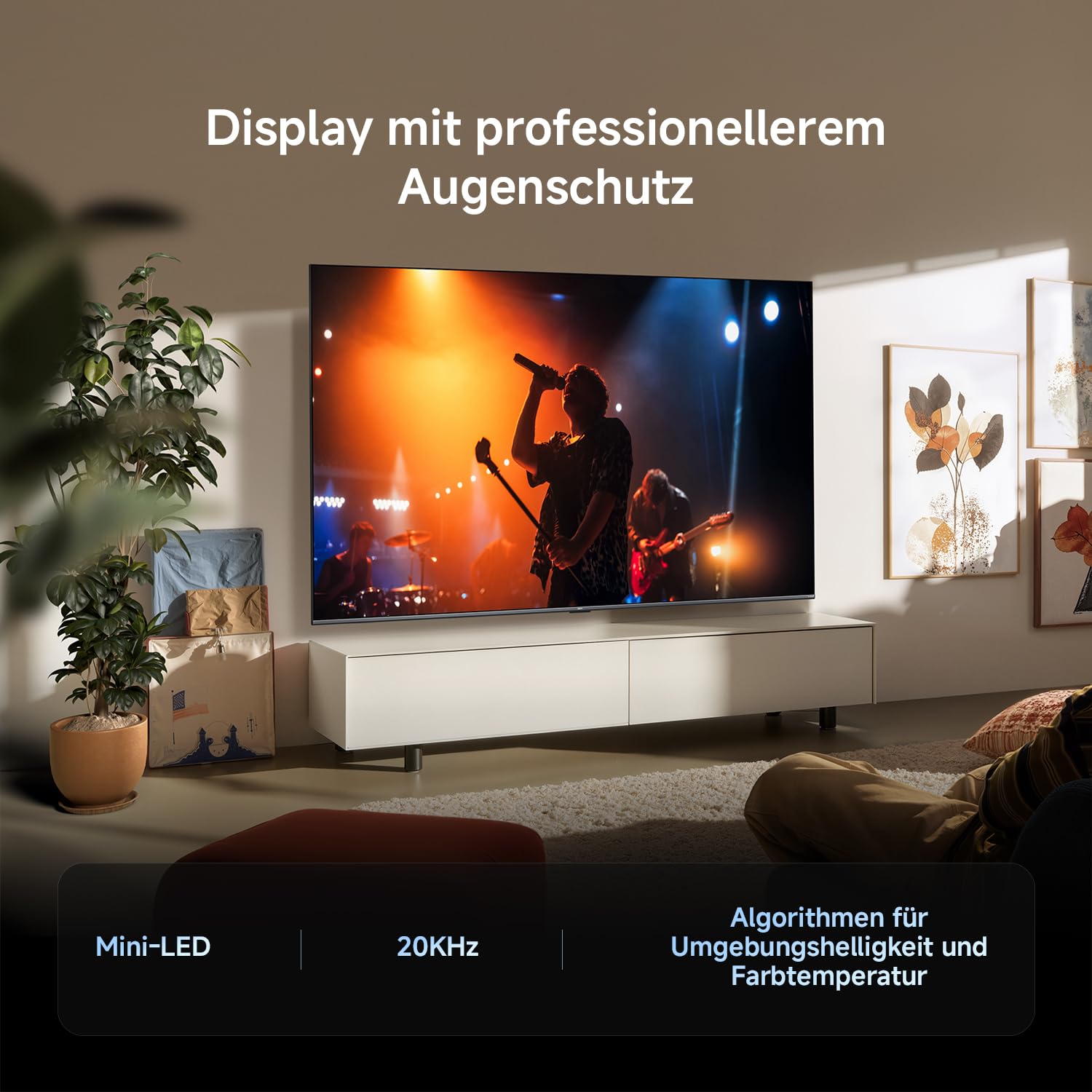 XIAOMI TV S Mini LED 65"(165 cm), QLED Mini LED Fernseher, 4K UHD, Smart TV mit Google TV, HDR10+, Triple Tuner, DVB T2, 60Hz mit 120Hz Game Boost Mode, MEMC, Dolby Audio, Airplay 3, Google Assistant