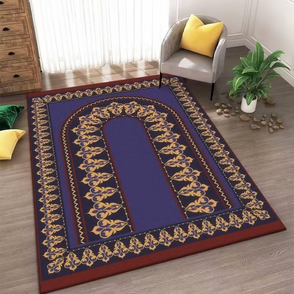 Tapis salon bleu vintage 180x280cm pour chambre fille ado