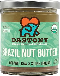 Dastony Organic Raw Brazil Nut Butter, 8 oz | Only One Ingredient | Vega...