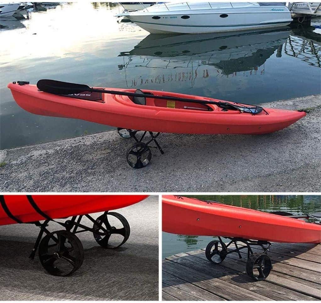 Carrelli per Kayak, Attrezzatura per la Nautica, Carrello da Trasporto Pieghevole in Alluminio, Carrello per Kayak e Canoa con Ruote sandhopper