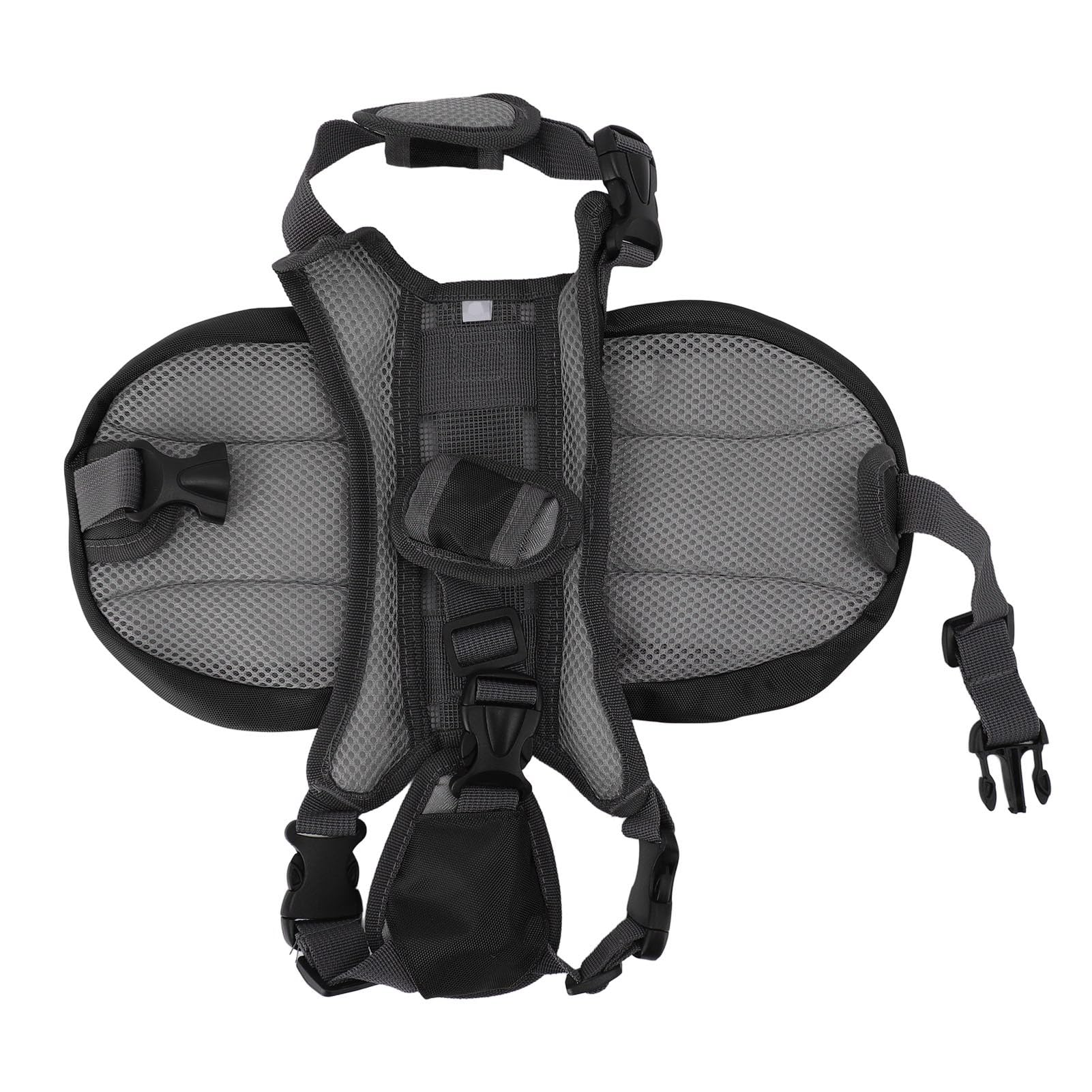 Mochila para Perros, Alforja con Arnés Ajustable, con Bolsillos Laterales Reflectantes de Seguridad, Chaleco para Perros, para Senderismo, Acampada, Viajes, Perros Medianos y