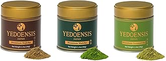 YEDOENSISPremium Japanese Tea Classic Collection - Matcha, Hojicha, Genmaicha (40g x 3 tins)