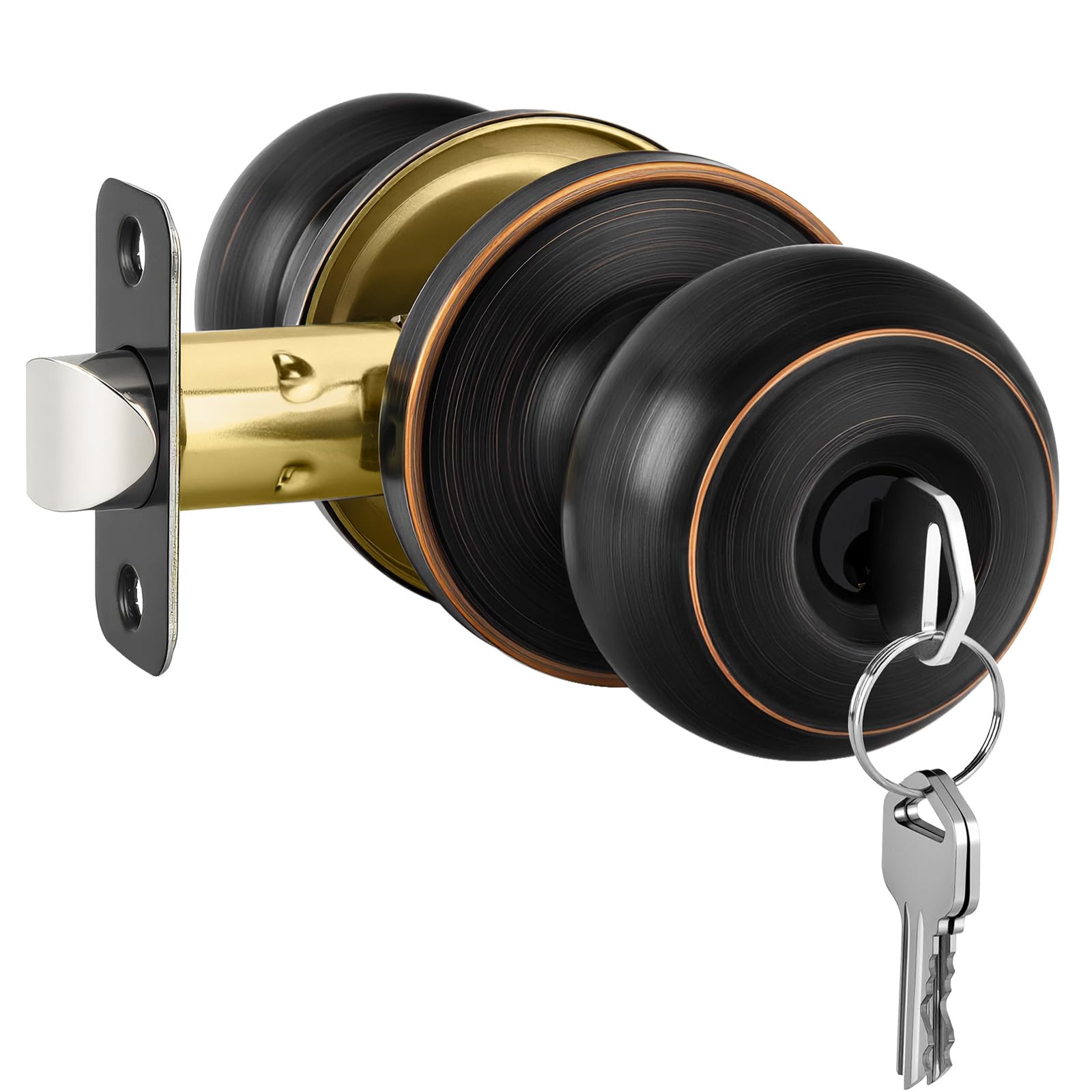 Haidms Oil Rubbed Bronze Keyed Entry Door Knob