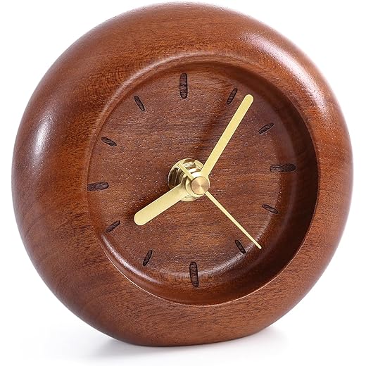 Sapele Wood Round Table Clock