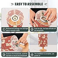 Vista 4 de FRODOTGV Retro Cute Alpacas Red Night Lights Living Room Lamps Warm Light for Kids Home