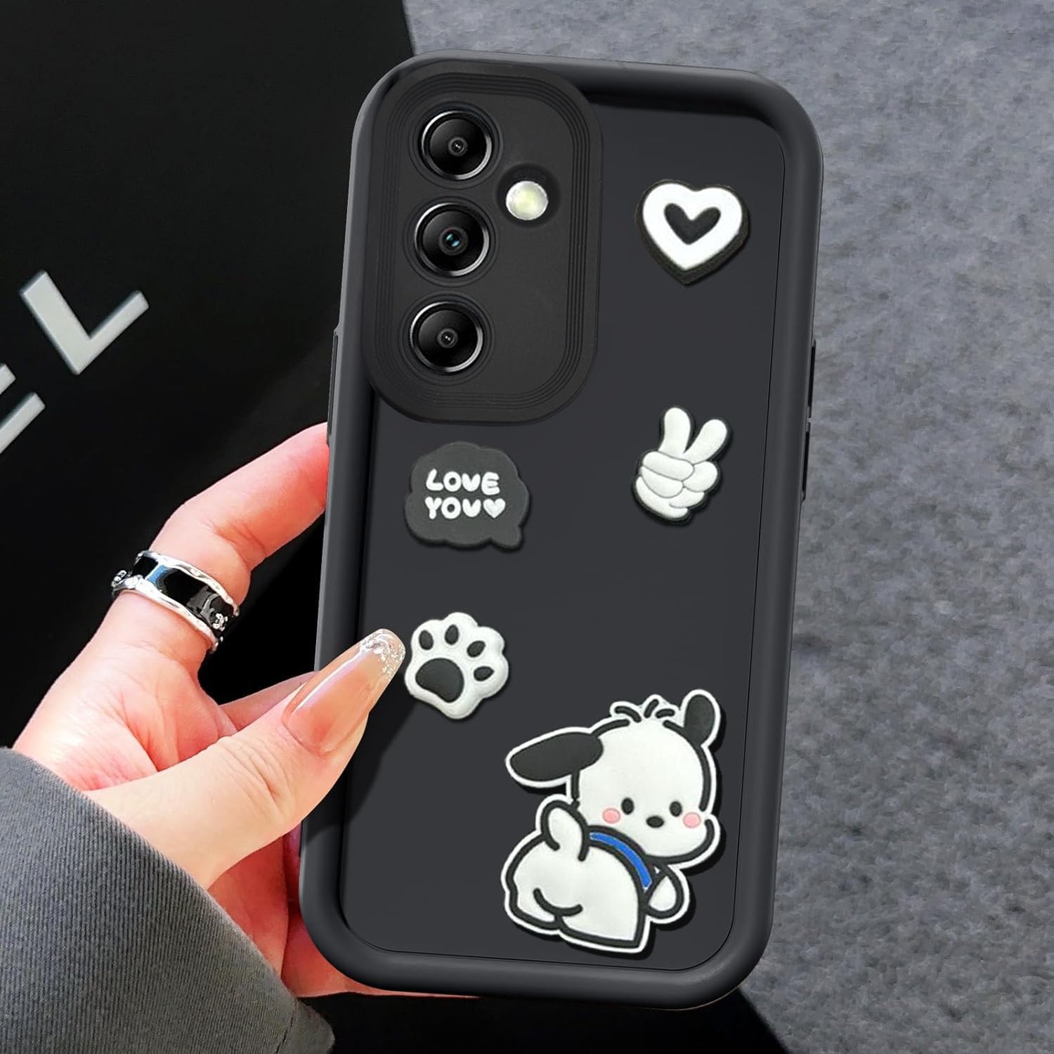 KC Back Cover for Samsung Galaxy A14 5G, 3D Cute Cartoon Characters and Puppy Shockproof Soft Bumper Silicone Case New Camera Protection (Black) (B0CQX9GRZ7) Amazon Price History, Amazon Price Tracker
