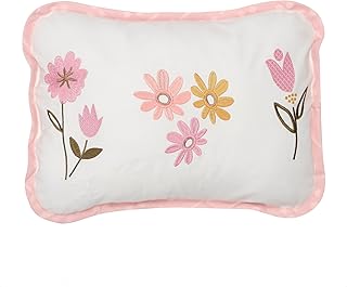 Lambs & Ivy Little Garden Luxury Embroidered Floral Decorative Throw Pillow