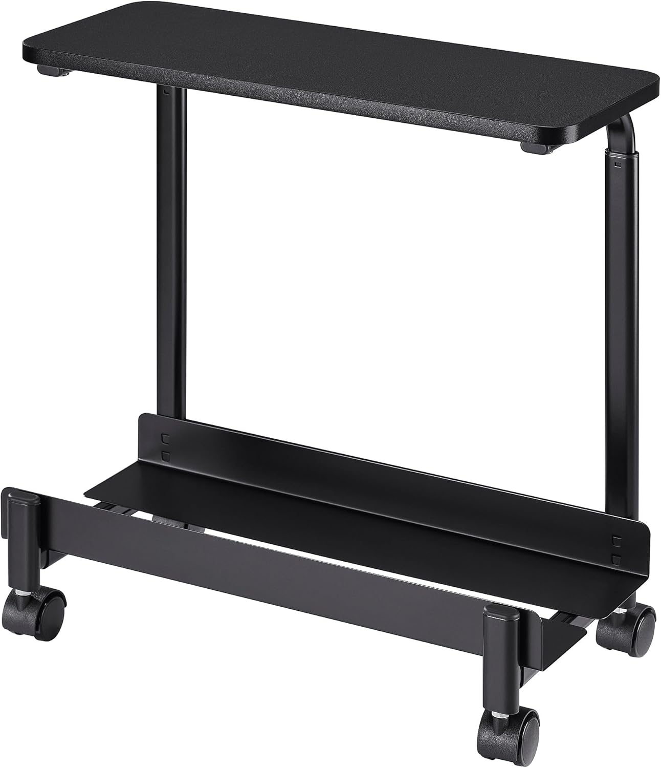 LÅNESPELARE Computer cart with shelf, black, 50x27 cm