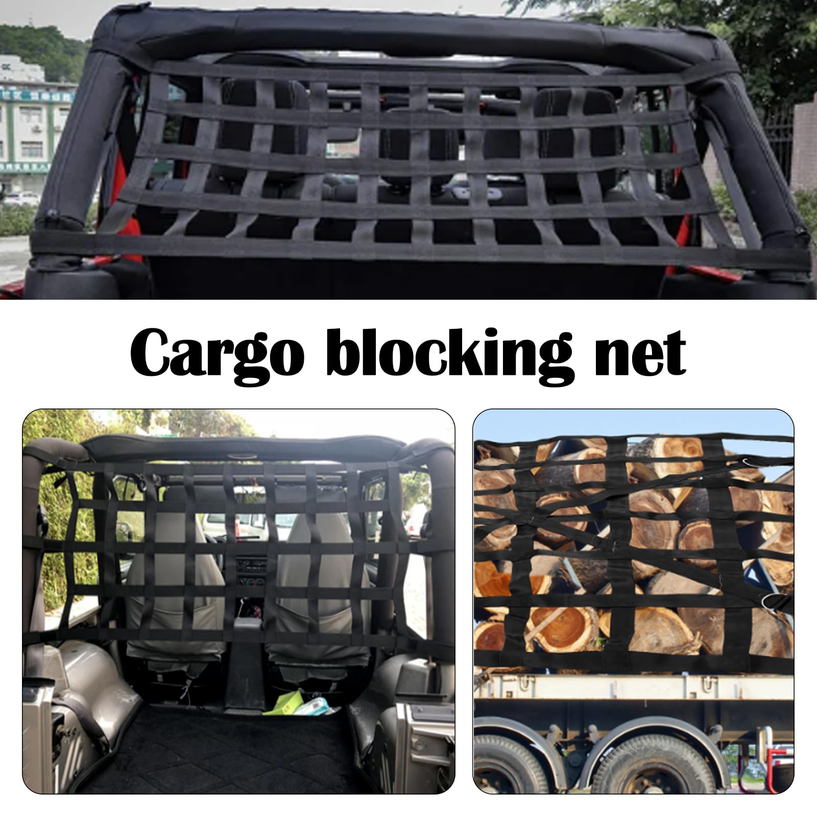 Red De Carga Pesada, Red De Carga para Camionetas EláStica Red para Equipaje Red De Carga Ajustable Red Organizadora SujecióN De Carga para SUV Van Carro Automóviles Universal