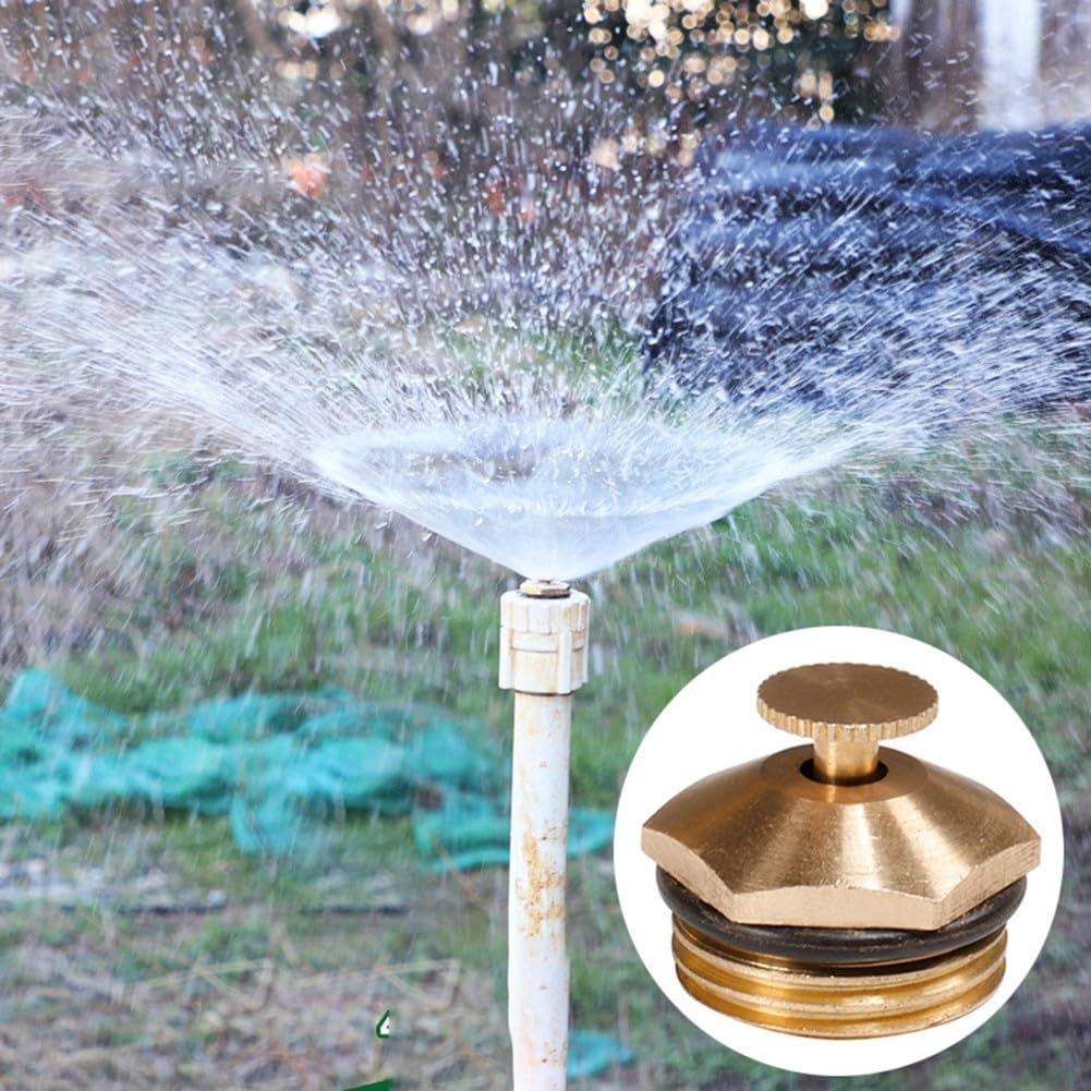 8 Stück Messing-Sprinklerdüsen mit 360 Grad verstellbarem Sprühnebel, geeignet für landwirtschaftliches Gemüse, Rasenbewässerung und industriellen Einsatz (20 Stück)