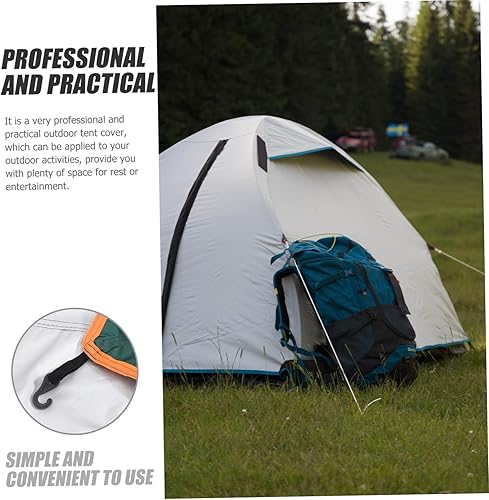 Miniatura 5 de ABOOFAN Toldo de lluvia para tienda de campaña con mosca, pantalla de sombrilla, huellas de tienda, lona de camping, refugio solar, accesorios para