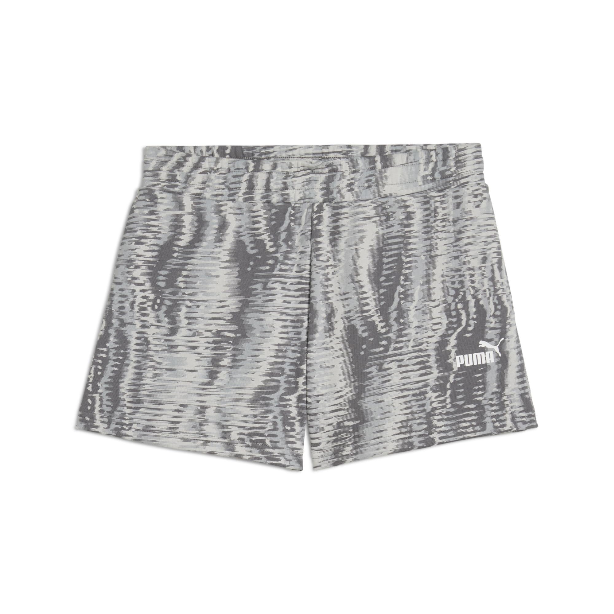 PUMA ESS Nature 2.0 Mid-Rise AOP Shorts 4"