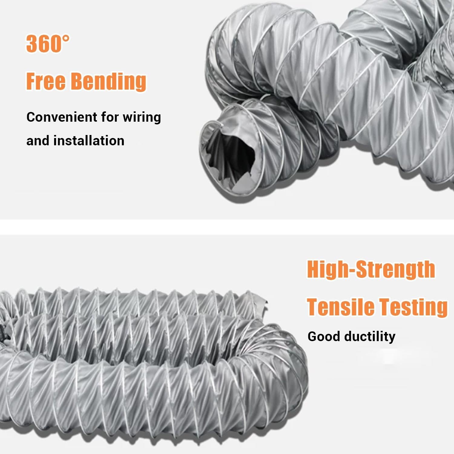 Tubo De Ventilación 80mm Conducto D'aire Flexible Para Campana Extractora
