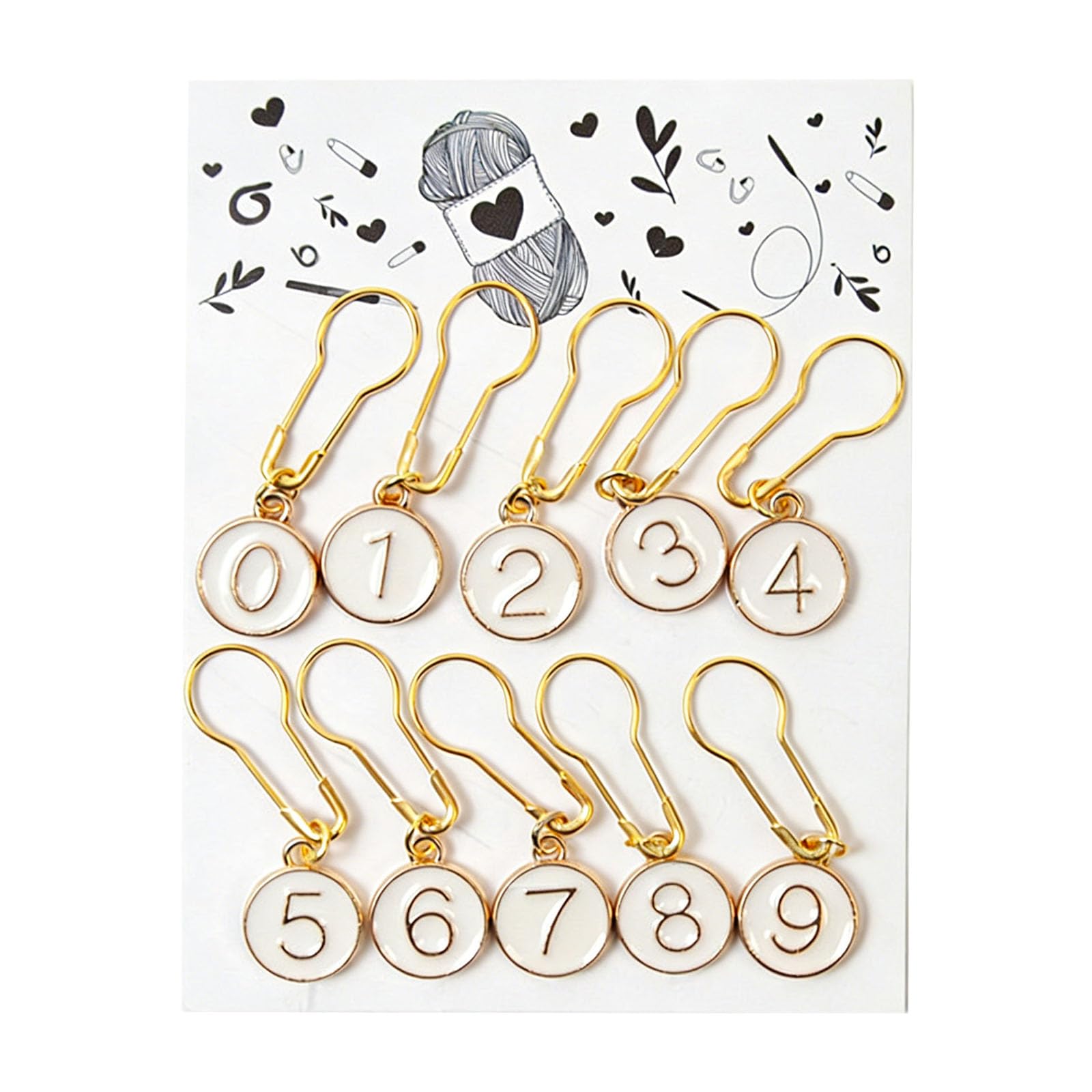 Kaeltsyn Of 10 Sturdy Iron Stitching Markers for Knitting and Crochet Projects Crafting Accessories Crochet Thread Markers