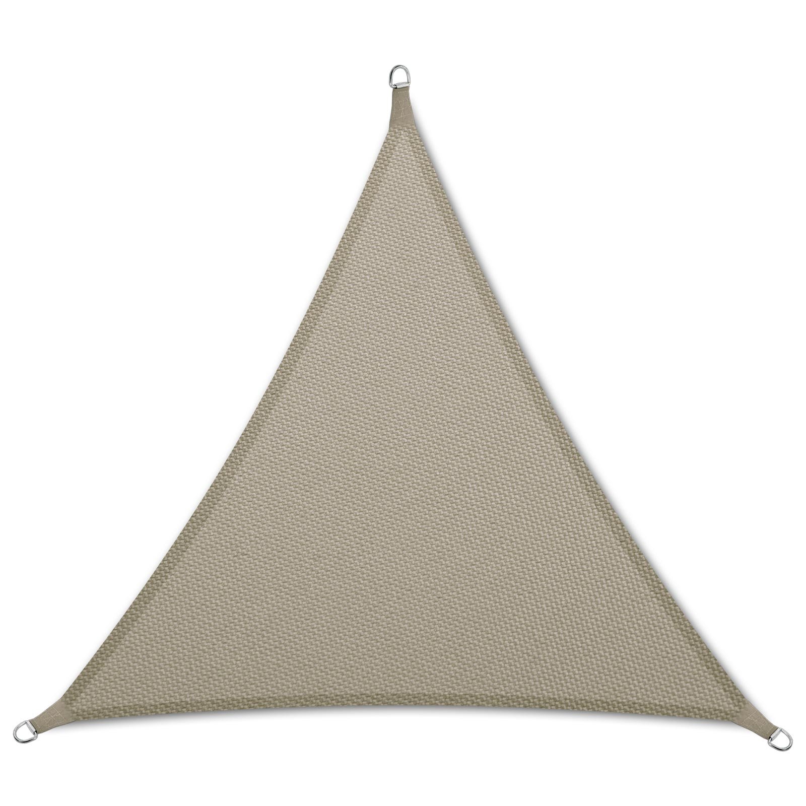 Floordirekt Wasserabweisendes Sonnensegel 3,6 x 3,6 x 5,1 m, Grau - Dreieckig - für Garten, Terrasse und Balkon