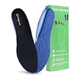 OrthoComfoot Plantar Fasciitis Relief Comfort Insoles: Low Arch Support Shoe Inserts for Men Women, Heavy Duty Work Boot Orthotic Steppers Insoles for Standing All Day, Size 7 Men/9 Women