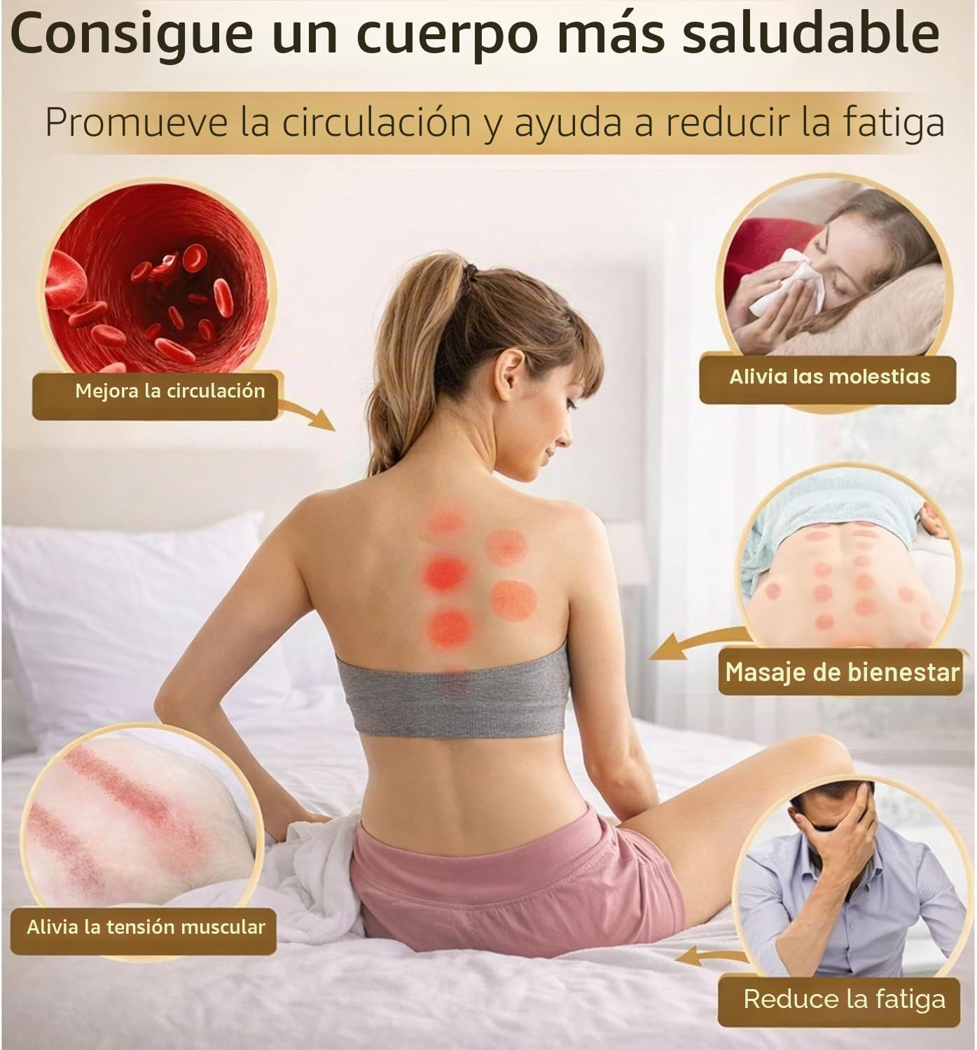4 en 1 Herramienta de masaje Gua Sha eléctrica, con luz roja 9 niveles de succión y calor, Piel más firme, succión fuerte de presión negativa, herramienta inalámbrica, (1 unidad blanco)