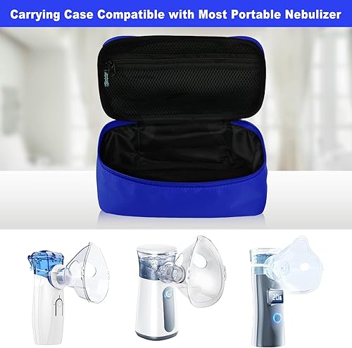 Vista 3 de Beautyflier Estuche de transporte de viaje para nebulizador portátil, espaciador de inhalador para niños y adultos, soporte para inhaladores, bolsa