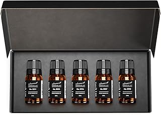 AirScent Perfume Dupe Fragrance Oil Gift Set - Luxury Fragrances - 10 mL, 0.34 fl oz Diffuser Oil Set - Inspired by Baccarat Rouge, TF Oud Wood, TF Ombre Leather, TF Fabulous and TF Tobacco Vanille