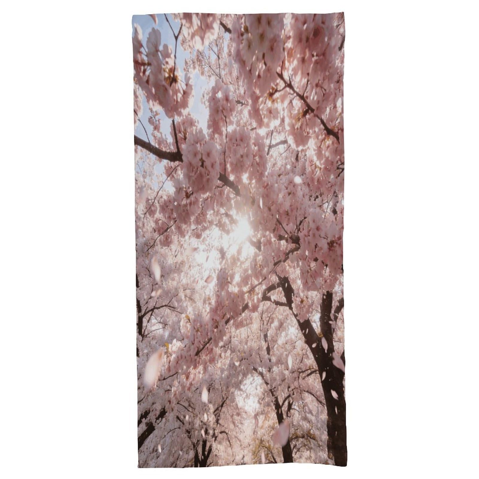 Fodpand Style Cherry Blossoms Pink Bath Towel, Highly Absorbent & Quick Drying Beach Towel, Compact & Lightweight Pool Towel For Bathroom, Beach, Pool, Gym, Spa, And Hotel Use