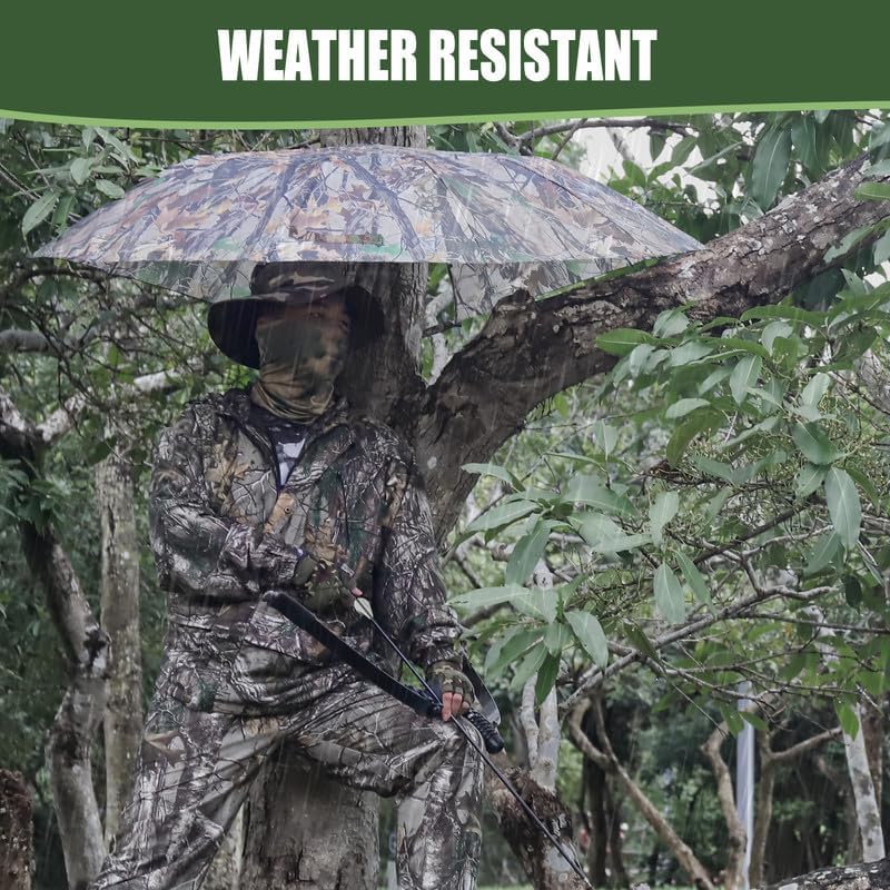 Kalkal Tree Stand Umbrella, 58" Wide Camo Hunting Umbrella for Tree Stand, Weather-Resistant Treestand Roof Quick Set, Portable Hunting Accessories - Image 7