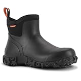 Men&apos;s Ankle Rain Boots Waterproof Rubber Garden Boots Durable Slip on Rain Shoes for Outdoor Mud Yard Chore