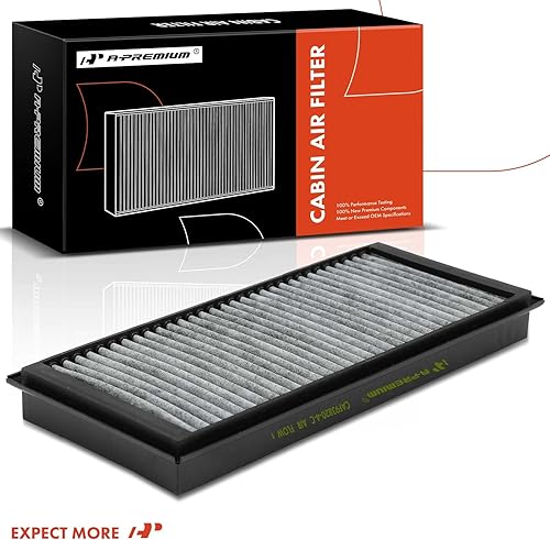 Miniatura 9 de A-Premium Filtro de aire de cabina de 4 piezas con carbón activado compatible con BMW E90 Series M3 2008-2013, V8 4.0L, filtro de polvo y olor,