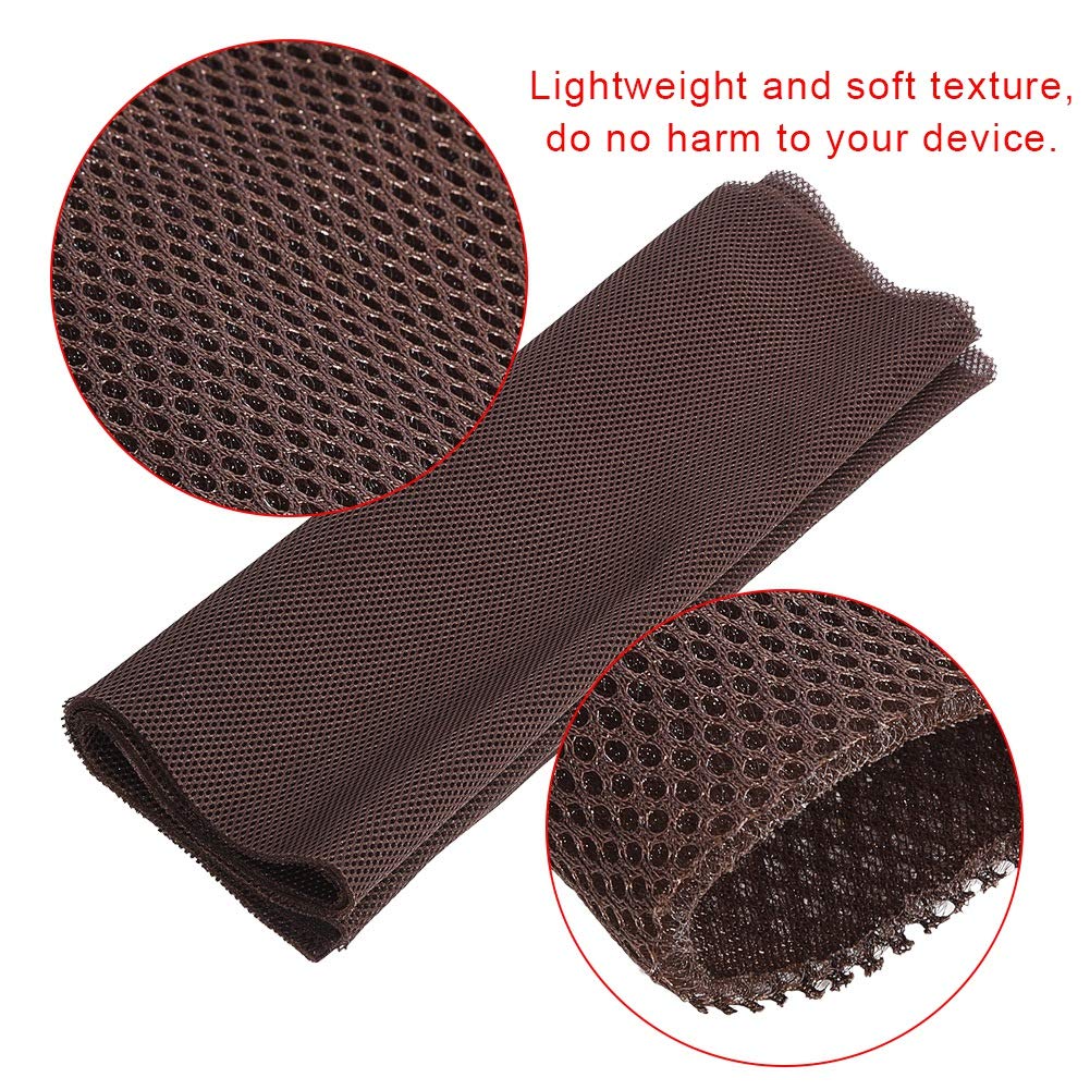 Speaker Mesh Cloth Brown Cover for Large Sound Box 1.4m x 0.5m Polyester Anti Dust Speaker Cover with Soft Texture Lightweight (Brown)