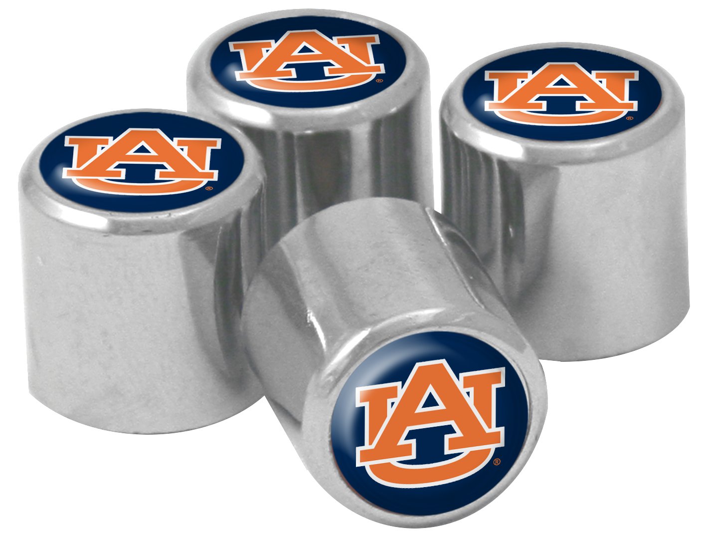 NCAA Auburn Tigers Metal Tire Valve Stem Caps, 4-Pack