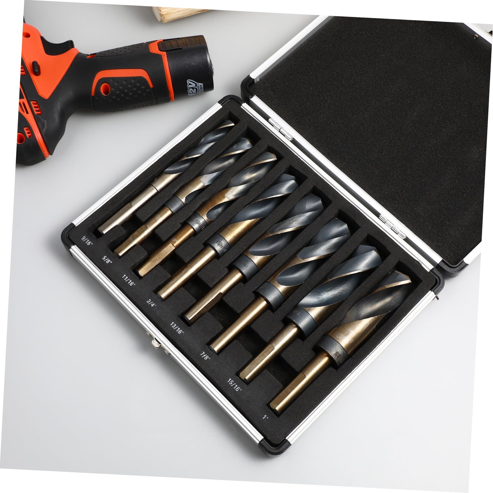 Homoyoyo 8piezas Brocas Para Taladrar Metal Brocas De Aluminio y De Mango Recto De Precisión Accesorios De Perforación