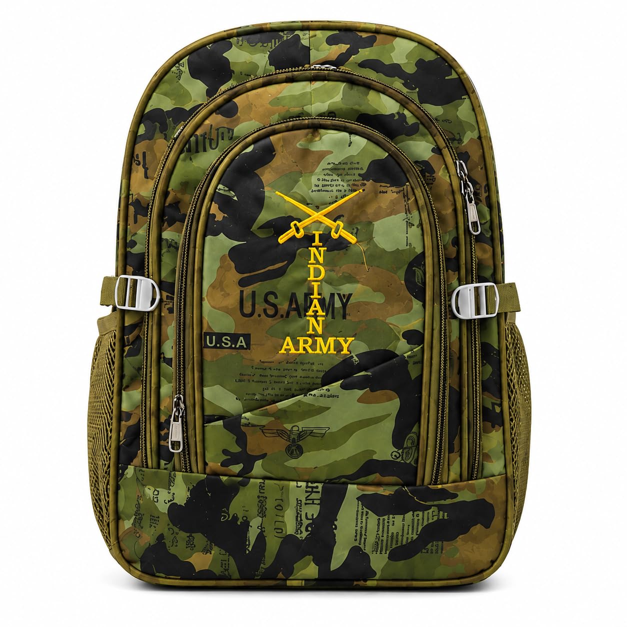 Army Print School Backpack 35L Camouflage Green for Boys & Girls-picture-45