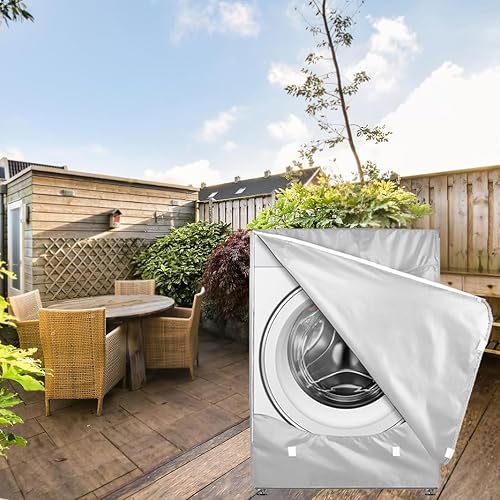 Miniatura 10 de Fundas para lavadora y secadora, funda portátil para lavadora con diseño de cremallera, a prueba de polvo, impermeables, para lavadora y secadora,