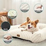 COZY KISS Canapé pour Petit Chat & Chien, Panier-Lit Chat 65x44cm, Creme - 4