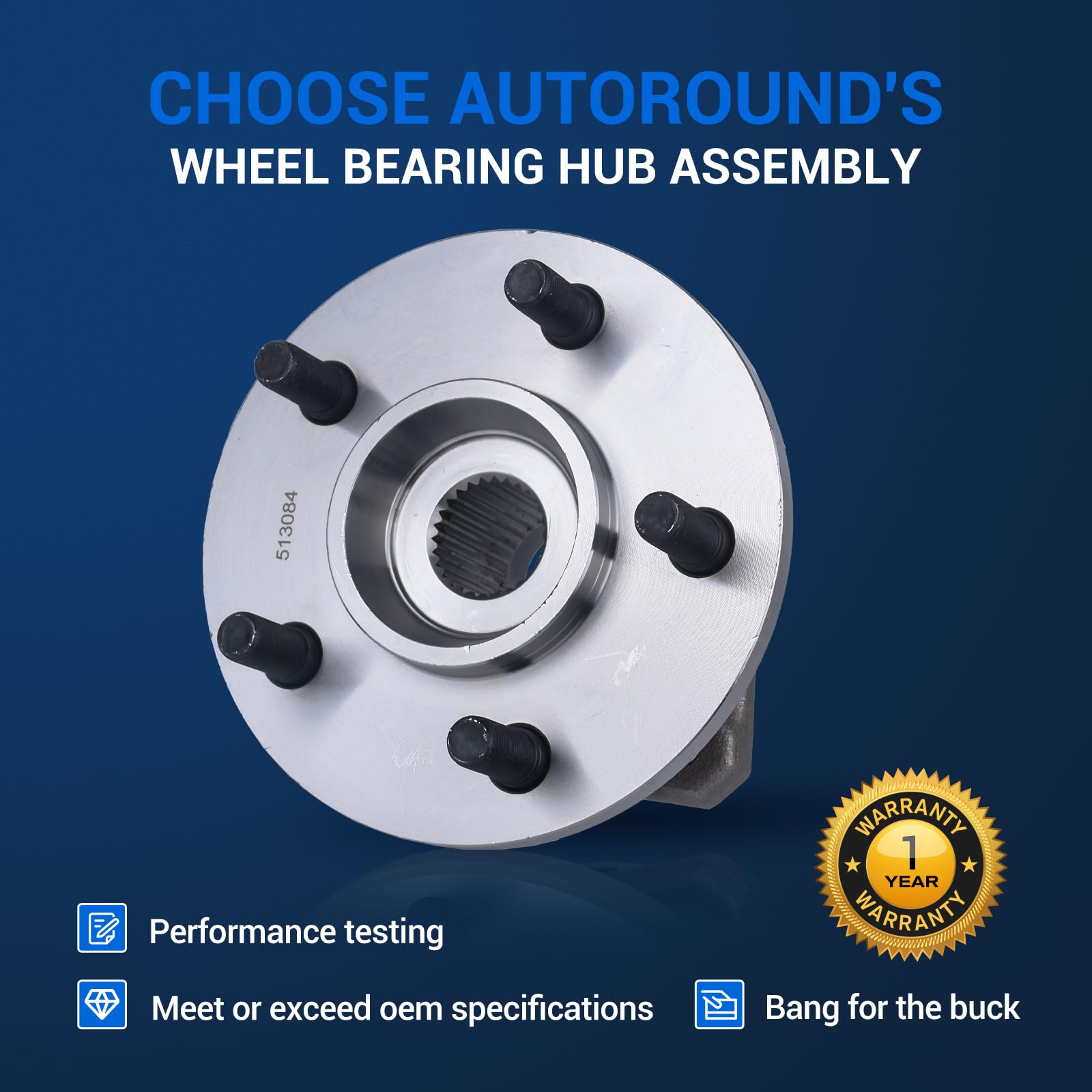 Amazon.com: Autoround Front Wheel Hub and Bearing Assembly 513084