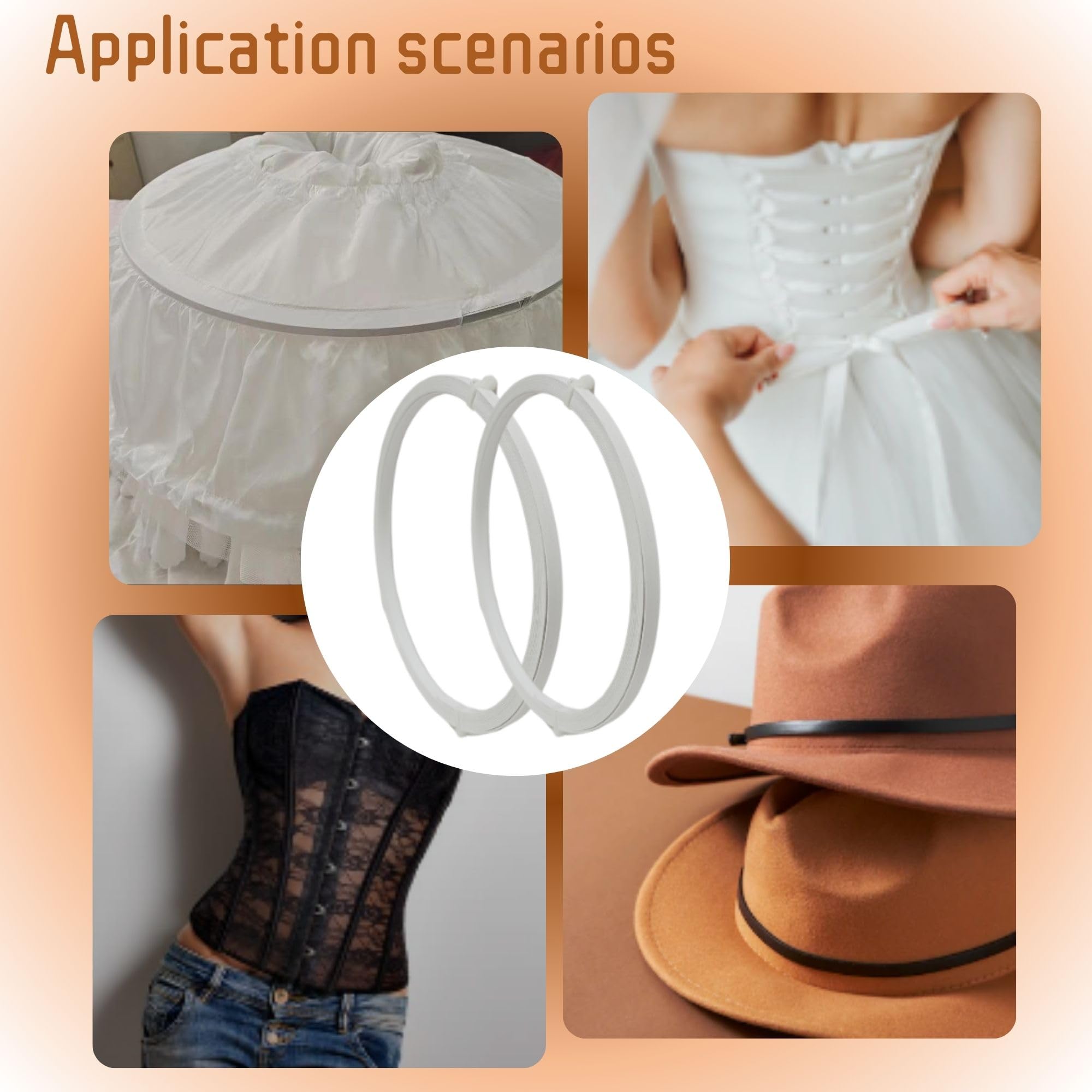 Deshuesado de acero para coser, corsé de resorte blanco para hacer vestidos, faldas, corsés, ropa interior (11 pies)