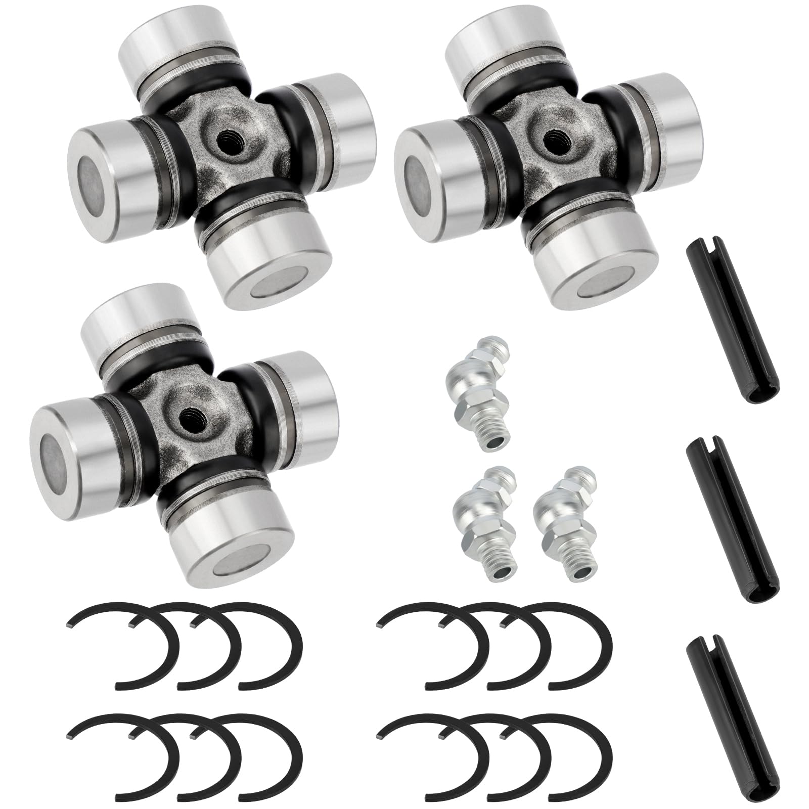3235616 3235500 Front Rear Prop Shaft U-Joint for Polaris RZR 1000 900 800-4 Turbo RS1 Ranger Crew 1000 900 800 570 500 Diesel （3 Set）