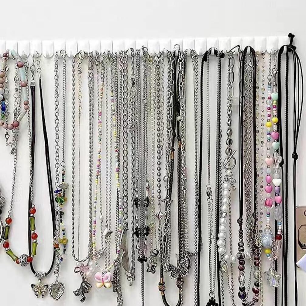 Cabilock 24pcs White Adhesive Wall Hooks for Keys Jewelry Storage image 5