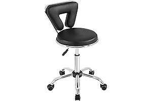 Yaheetech Rolling Swivel Salon Stool Chair for Home