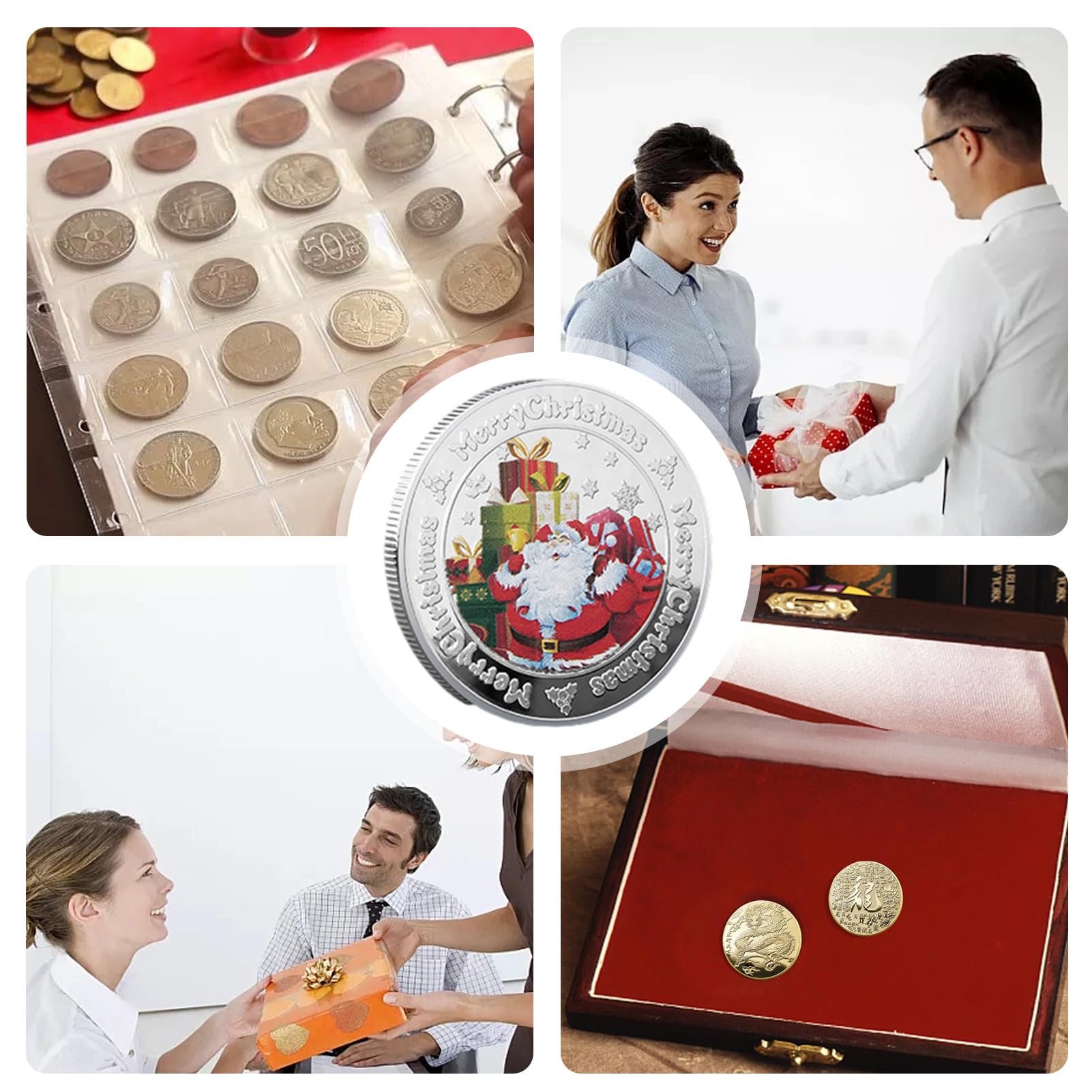 Danlai Monete Commemorative di Natale Merry Christmas Coins Babbo Natale Elk Collezione Art Souvenir Coin Collezione