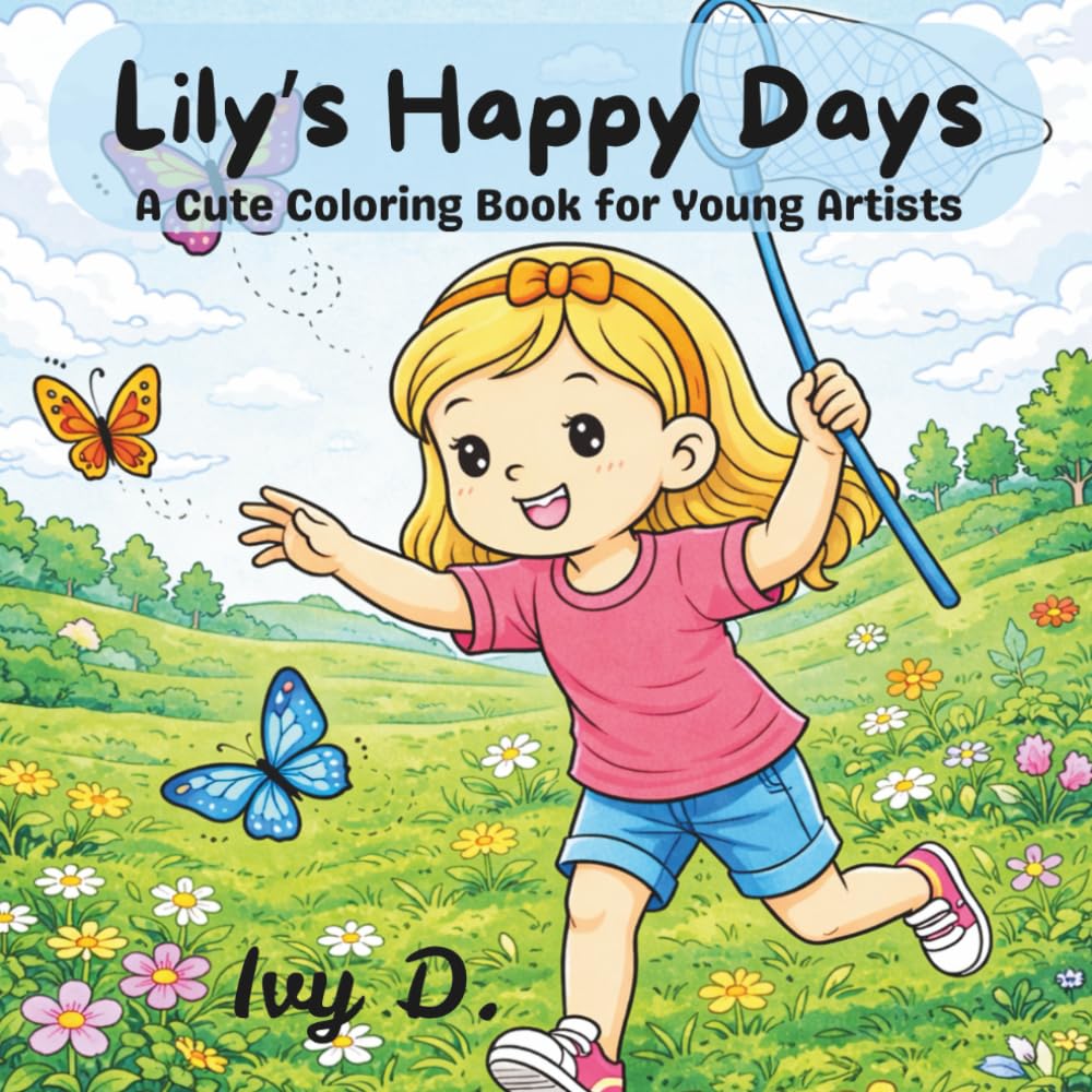 Lily's Happy Days: A Cute Coloring Book for Young Artists