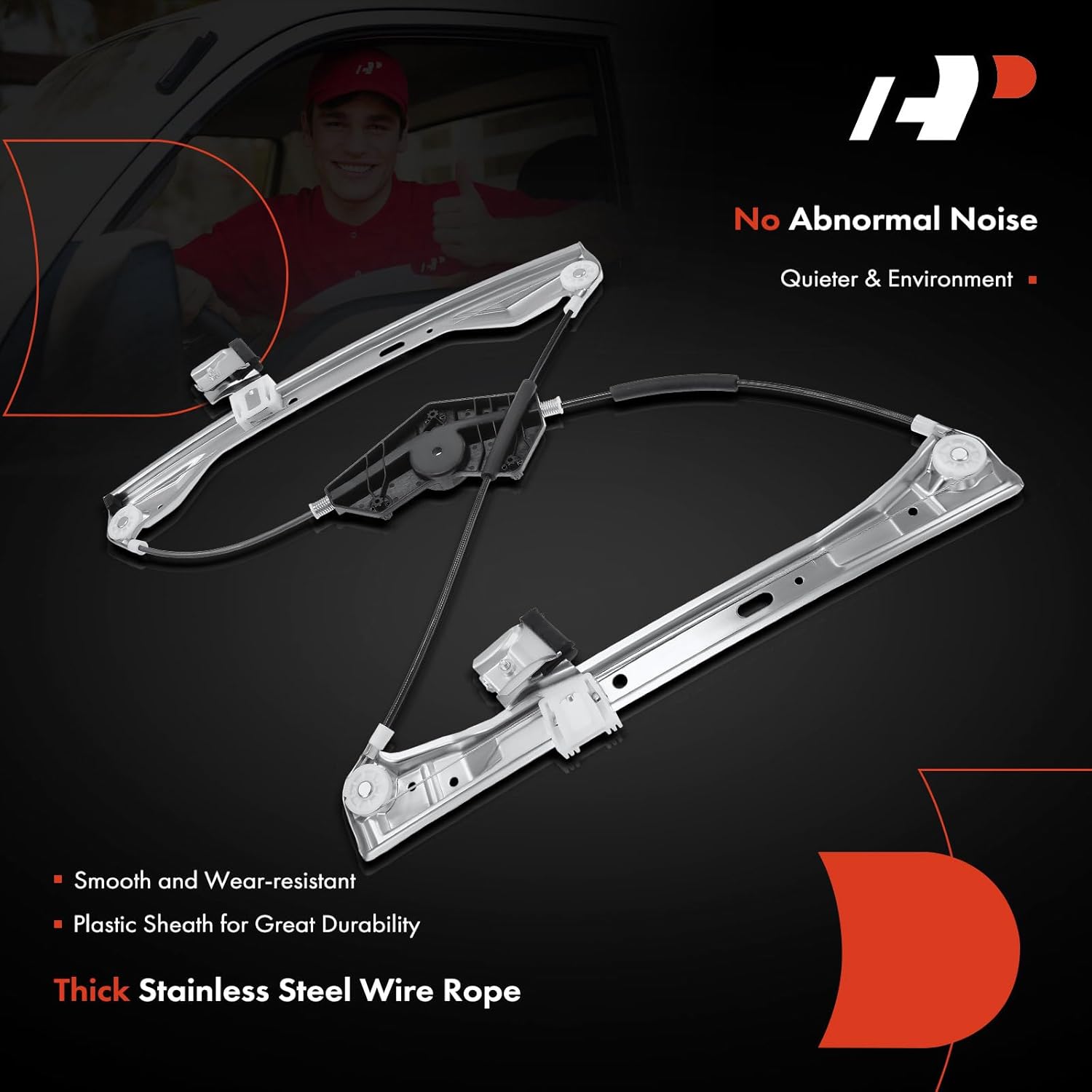 A-Premium Front Left Power Window Regulator Without Motor Compatible with Mercedes-Benz C250 C300 C350 C63 AMG E250 E300 E350 E400 E550 E63 AMG S